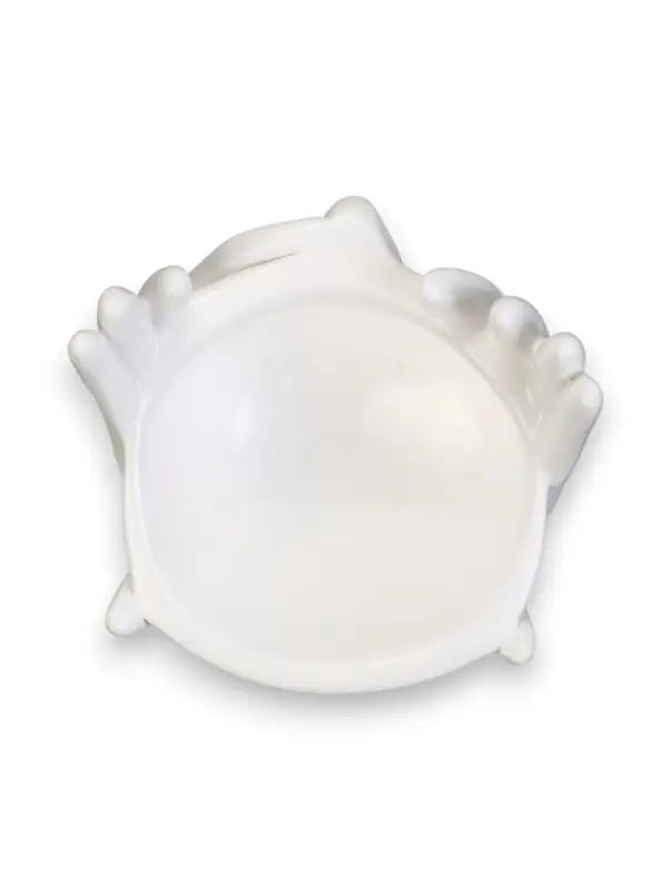 Декоративное кашпо для цветов &laquo;Мечты в руках&raquo;, 380 мл, 20&times;13.5&times;13 см, гипс, белое