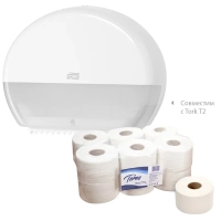 Бумага туалетная д/дисп Терес Эконом мини 1сл бел втор 200м 12рул/уп_T-0024