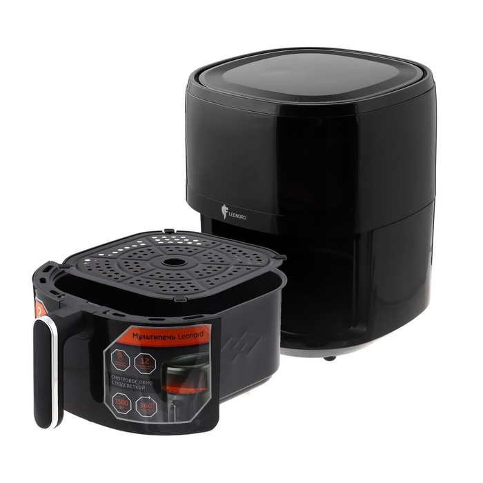 Аэрогриль Leonord LE-1708, 12 программ, 1500 Вт, 5 л, чёрный