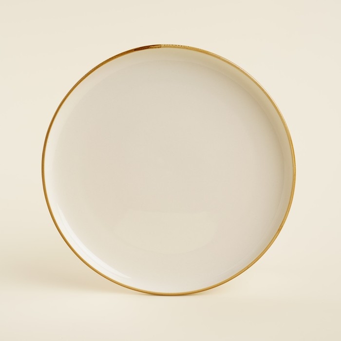 Набор тарелок фарфоровых SL Home «Леггеро», d=18 см, цвет бежевый Набор тарелок фарфоровых SL Home «Леггеро», d=18 см, цвет бежевый