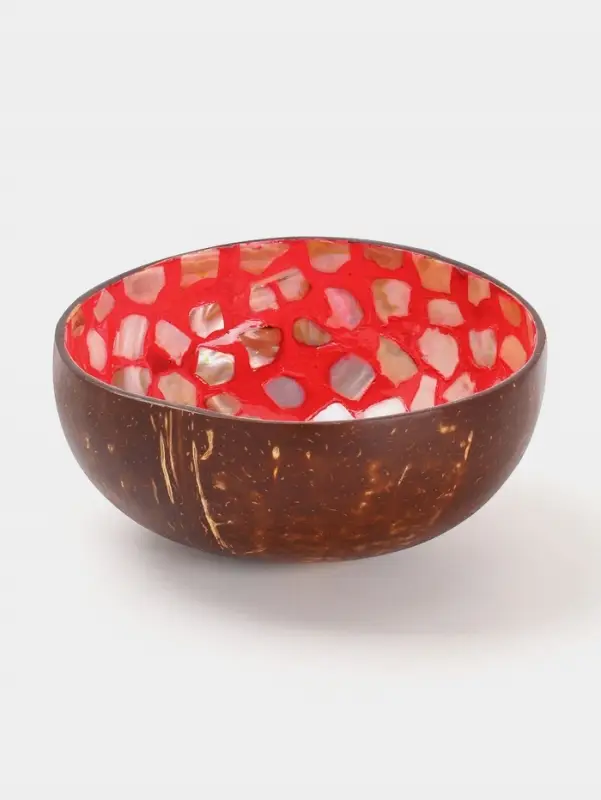 Чаша &laquo;Пламя&raquo;, 14&times;14&times;6 см, кокос