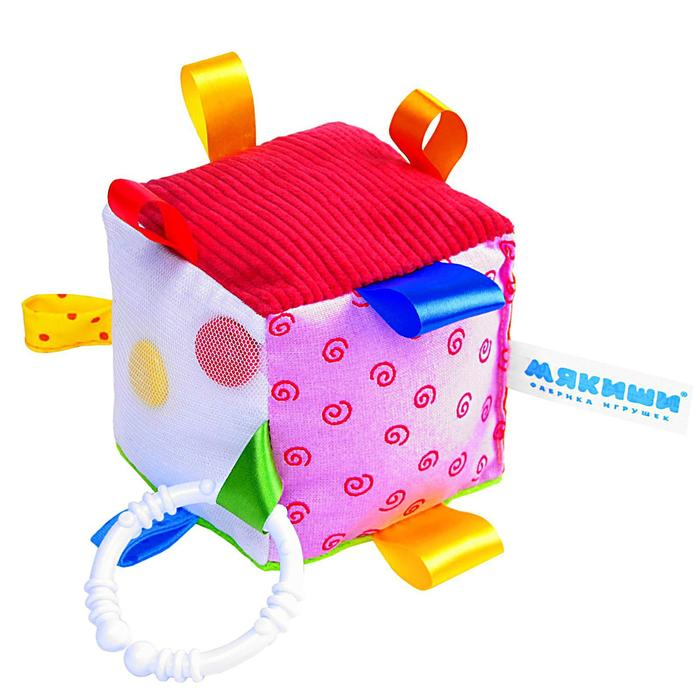 Мягкий Кубик развивающий с петельками Мягкий Кубик развивающий с петельками