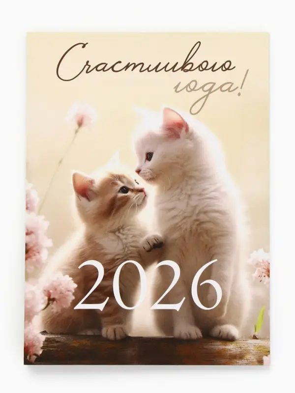 Календарь 2026 отрывной на магните &laquo;Счастливого года!&raquo; 9.5&times;13 см