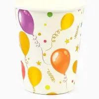 Стаканы (250 мл) Воздушные шарики, Разноцветный, Металлик, 6 шт.