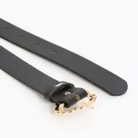 Ремень женский, 110&times;2.8 см, с пряжкой металл, чёрный