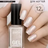 Лак для ногтей с эффектом геля &laquo;Формула&raquo;, тон 387, белый перламутровый искрящийся