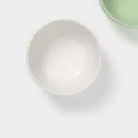 Салатники Доляна &laquo;Зефир&raquo;, 700 мл, d=15.5 см, набор 2 шт., керамика, белые, зелёные