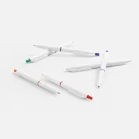 Ручка шариковая Bright Pop, белая с синим