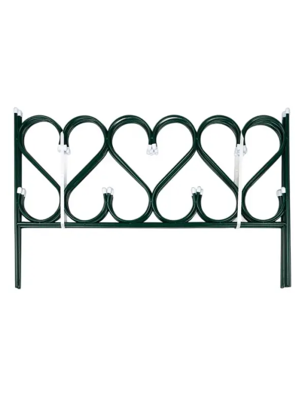 Ограждение декоративное &laquo;Изящный&raquo;, 58&times;440 см, 5 секций, металл, зелёный
