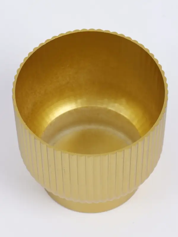 Горшок &laquo;Чаша&raquo;, 9.5&times;9.5 см, пластик, золотой