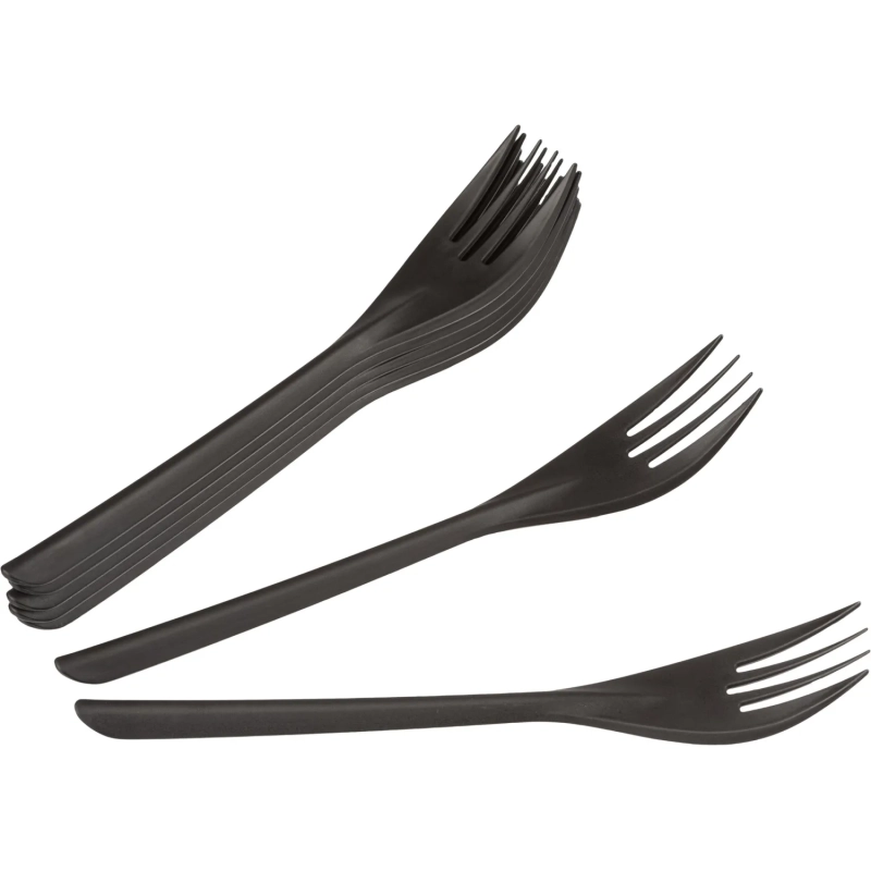 Вилка одноразовая столовая 173,5мм, черная, ПП,  50шт/уп(4032)