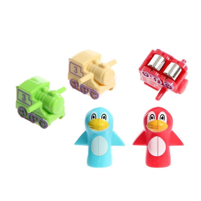 Конструктор развивающий с шестерёнками «Весёлые паровозики», 33 детали Конструктор развивающий с шестерёнками «Весёлые паровозики», 33 детали