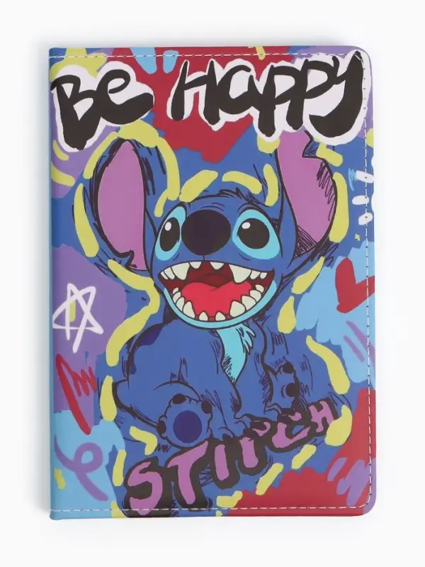 Ежедневник кожзам А5"Стич Be Happy", 80 л