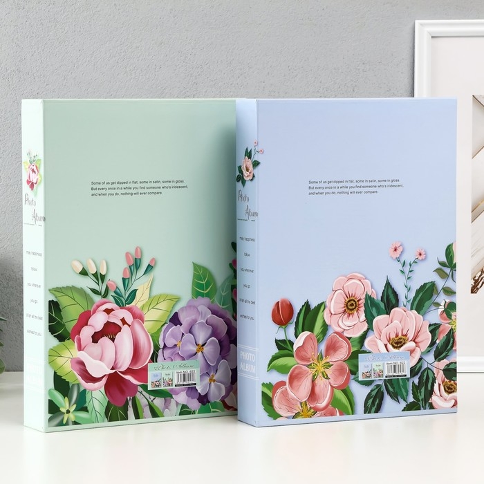 Фотоальбом на 300 фото 10х15 см Фотоальбом на 300 фото 10х15 см "Объёмные цветы" МИКС 23,5х5,5х33,5 см