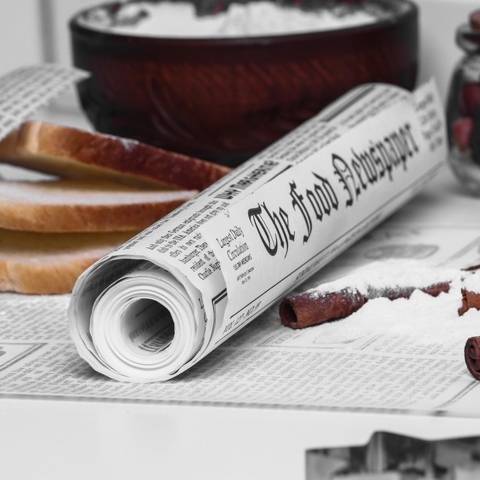 Пергамент для выпечки  Пергамент для выпечки "Газета" 30 см х 25 м