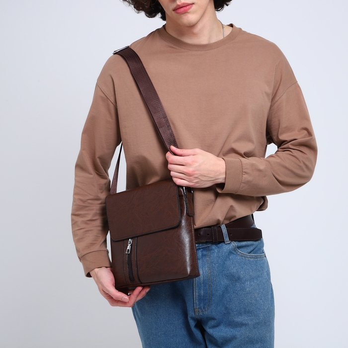 Сумка мужская, цвет коричневый Сумка мужская, цвет коричневый