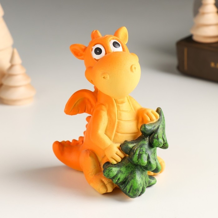 Копилка полистоун Копилка полистоун "Дракон Добряк с подарком" МИКС 8х6,5х10 см