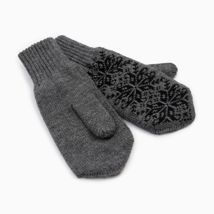 Варежки женские, цвет серый, размер 18 Варежки женские, цвет серый, размер 18