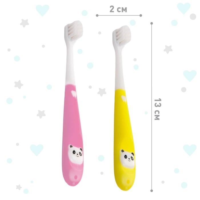 Детская зубная щетка с мягкой щетиной, нейлон, МИКС для девочки Детская зубная щетка с мягкой щетиной, нейлон, МИКС для девочки
