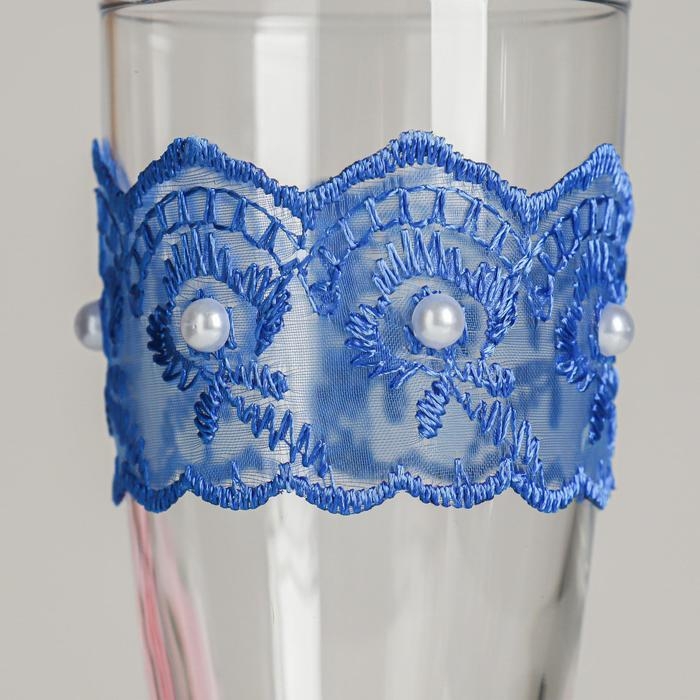 Комплект на стол молодожёнов Комплект на стол молодожёнов "Гармония", синий