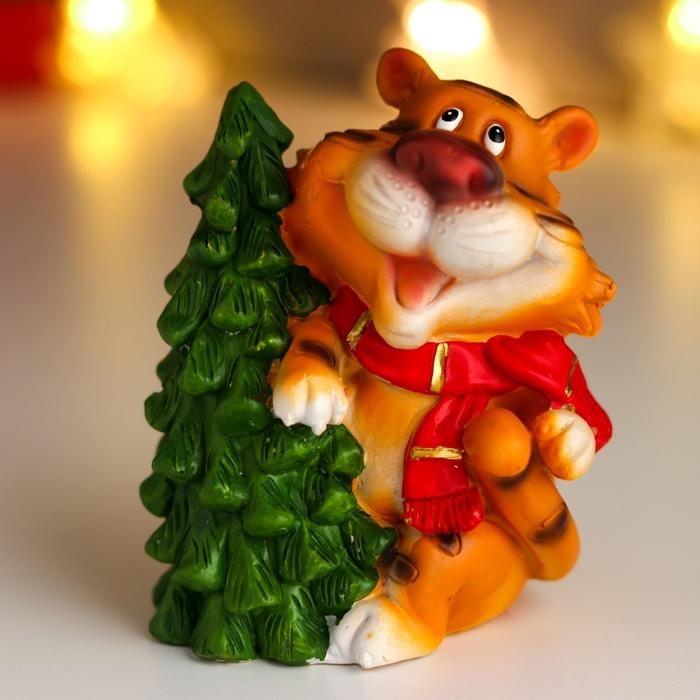 Копилка полистоун Копилка полистоун "Тигр с тележкой" МИКС 10,5х7х8 см