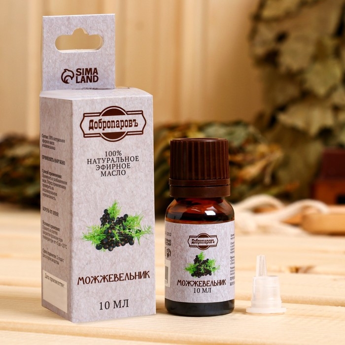 Эфирное масло Эфирное масло "Можжевельник", флакон-капельница, аннотация, 10 мл, "Добропаровъ"