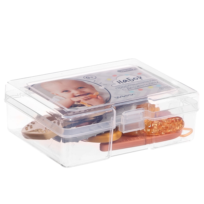 Набор прорезывателей для зубов «Зверята», бутылочка, силиконовый шнурок, в контейнере, 4 шт. Набор прорезывателей для зубов «Зверята», бутылочка, силиконовый шнурок, в контейнере, 4 шт.