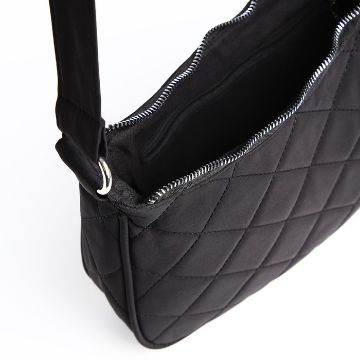 Сумка-багет на молнии, цвет чёрный Сумка-багет на молнии, цвет чёрный