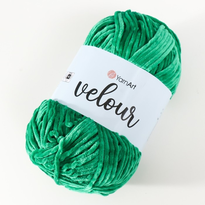Пряжа "Velour" 100% микрополиэстер 170м/100г (856 изумруд)