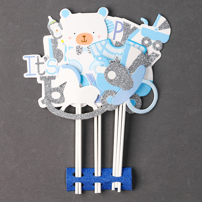 Набор топперов «С днём рождения, сынок», набор 7 шт. Набор топперов «С днём рождения, сынок», набор 7 шт.