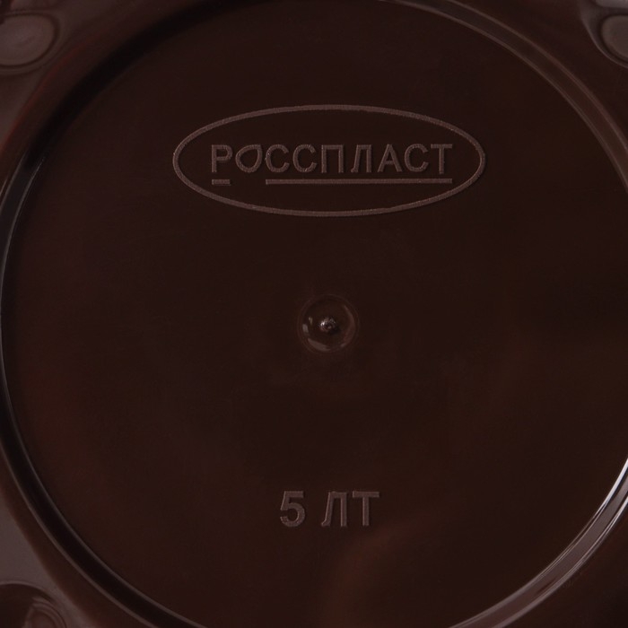 Горшок с поддоном «Камешки», 5 л, цвет шоколадный