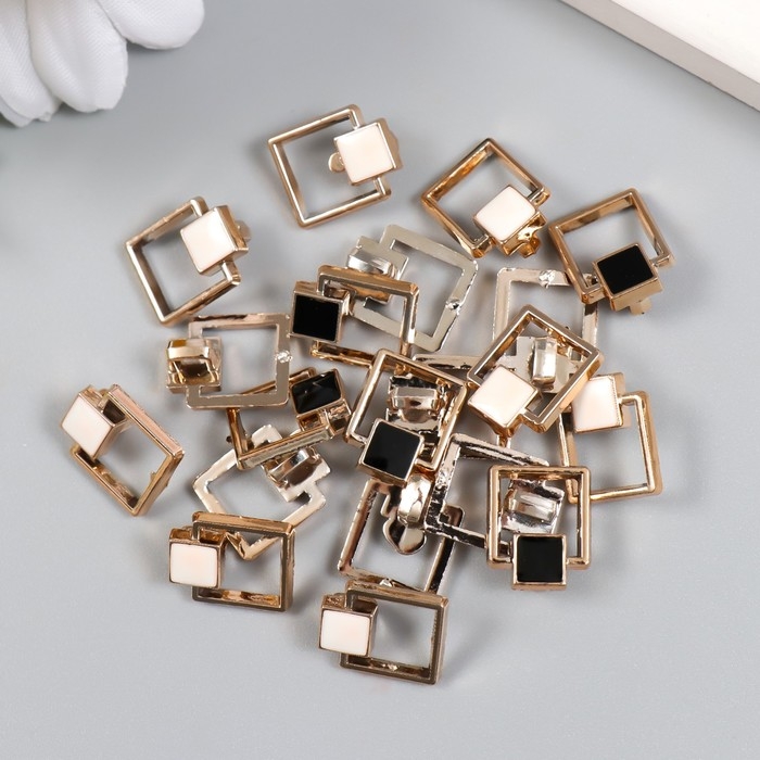 Пуговицы пластик для творчества на ножке Пуговицы пластик для творчества на ножке "Геометрия" набор 20 шт МИКС 1,4х1,1 см