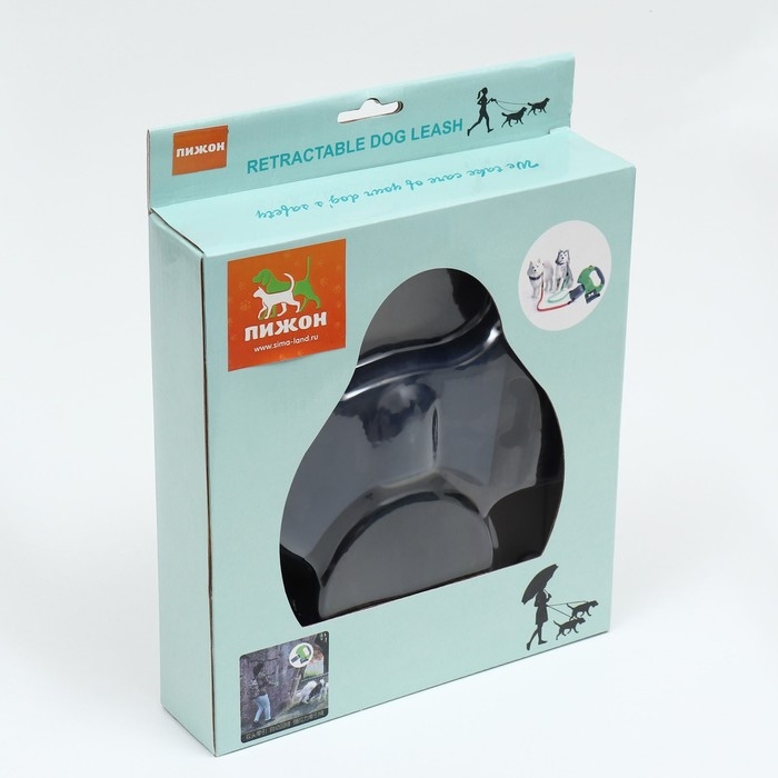 Рулетка-сворка на 2 собак, с фонариком и контейнером для пакетов, 3 м, до 15 кг каждая Рулетка-сворка на 2 собак, с фонариком и контейнером для пакетов, 3 м, до 15 кг каждая