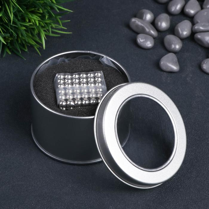 Антистресс магнит Антистресс магнит "Неокуб" 216 шариков d=0,5 см (серебро)