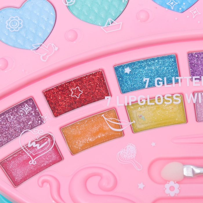 Набор косметики для девочки "Сверкающая мечта", столик с зеркалом