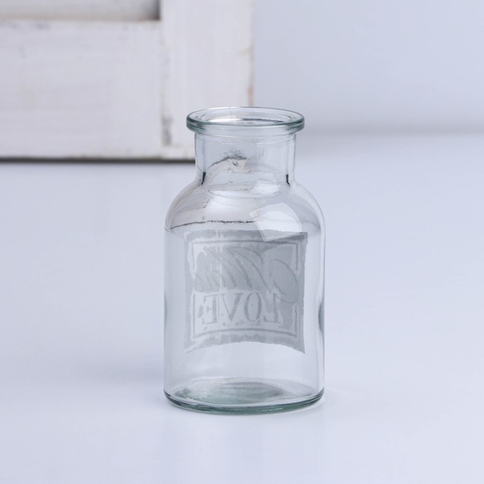 Ваза для цветов стекло «More love», 125 мл.