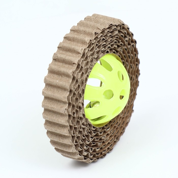 Шарик-когтеточка с бубенчиком, 5 см, жёлтый Шарик-когтеточка с бубенчиком, 5 см, жёлтый