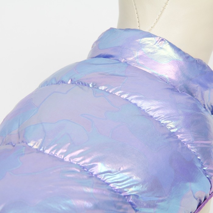 Куртка для собак двухсторонняя с утяжкой, размер 18 (ДС 40, ОГ 50, ОШ 38),фиолетовая/жёлтая Куртка для собак двухсторонняя с утяжкой, размер 18 (ДС 40, ОГ 50, ОШ 38),фиолетовая/жёлтая