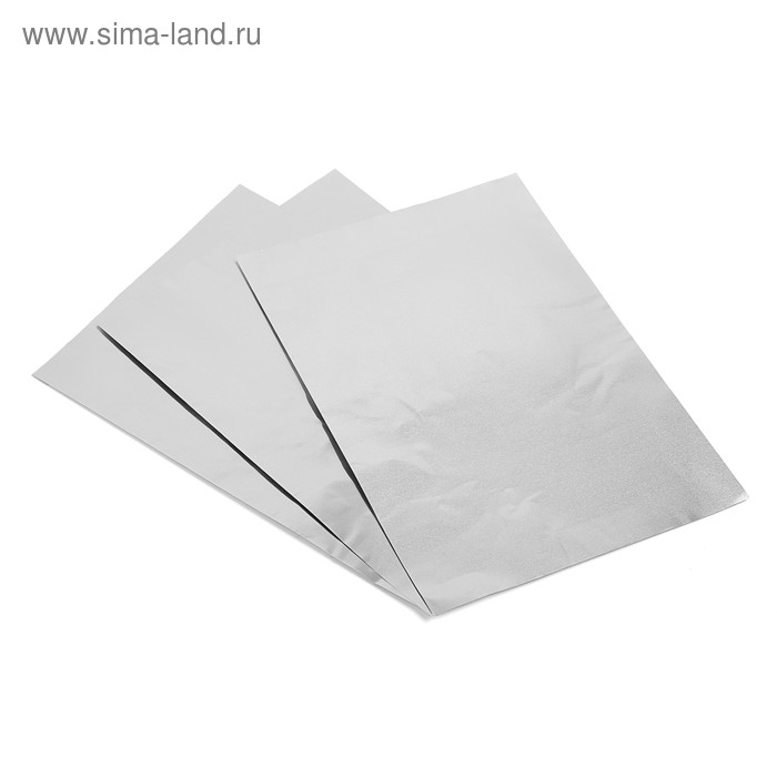 Фольга для чеканки А4, 3 листа, серебряная, в папке Фольга для чеканки А4, 3 листа, серебряная, в папке