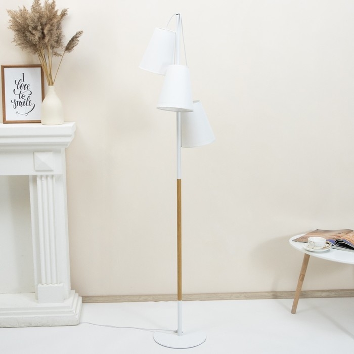 Торшер 19078/3 E27 40Вт белый 40х25х165 см