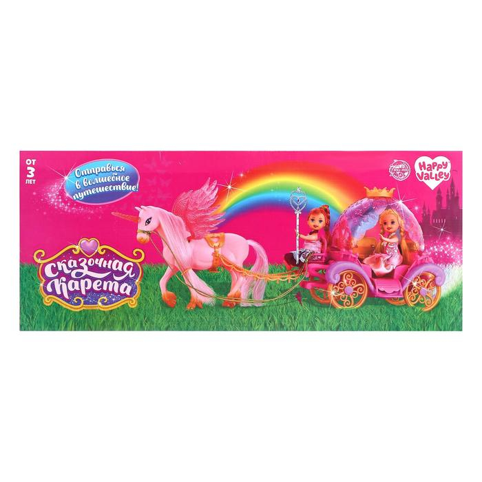 Карета для кукол «В сказочном мире» с лошадью, МИКС Карета для кукол «В сказочном мире» с лошадью, МИКС