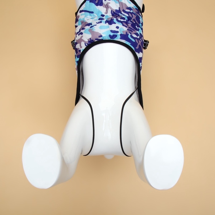 Куртка для собак со шлейкой, размер 6XL ( ДС 65 см, ОШ 62 см, ОГ 82 см), камуфляжная