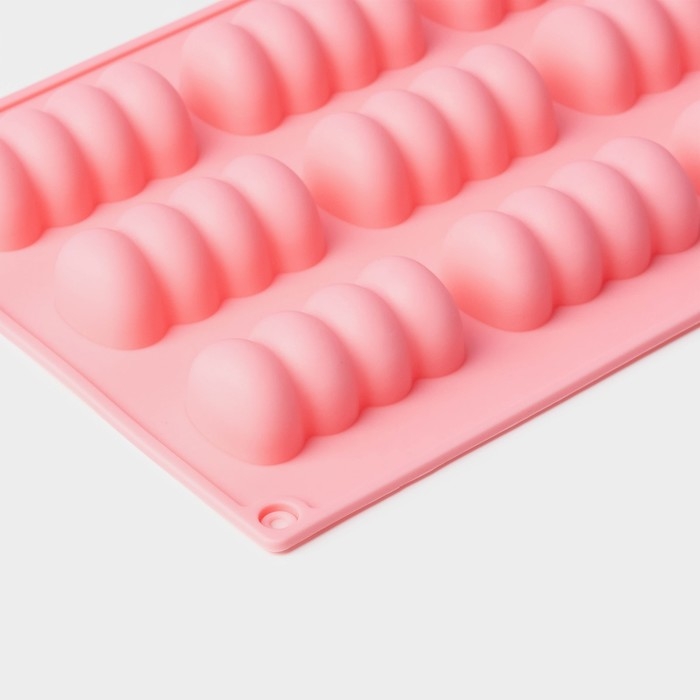 Форма для выпечки Доляна «Сладости. Бабл», силикон, 12 ячеек, 28×16×2 см, цвет розовый Форма для выпечки Доляна «Сладости. Бабл», силикон, 12 ячеек, 28×16×2 см, цвет розовый