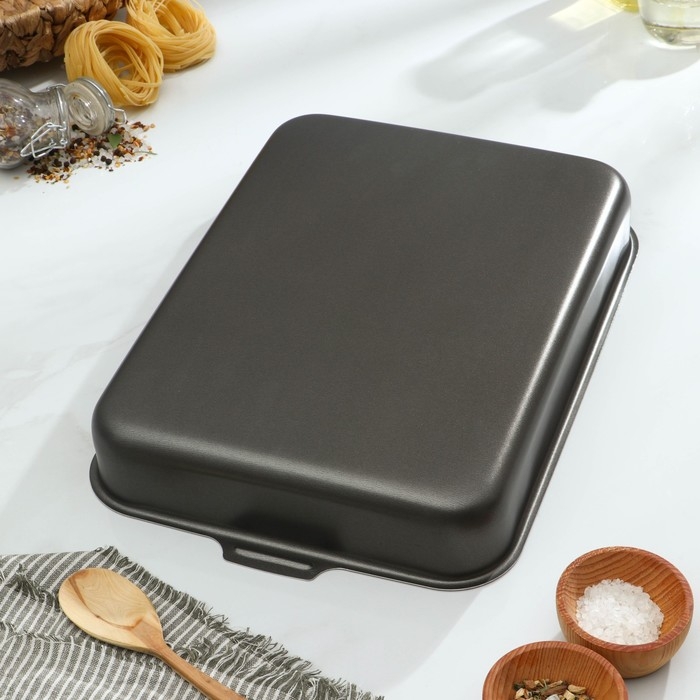 Противень «Русская кухня лён», 27×35 см, h= 6 см, антипригарное покрытие Противень «Русская кухня лён», 27×35 см, h= 6 см, антипригарное покрытие