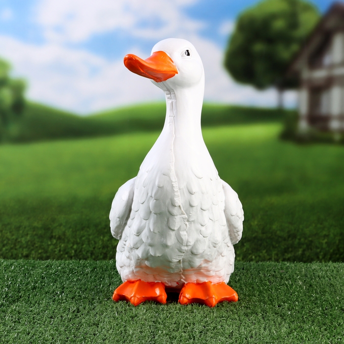 Садовая фигура  Садовая фигура "Гусь" 23х14х30см ///