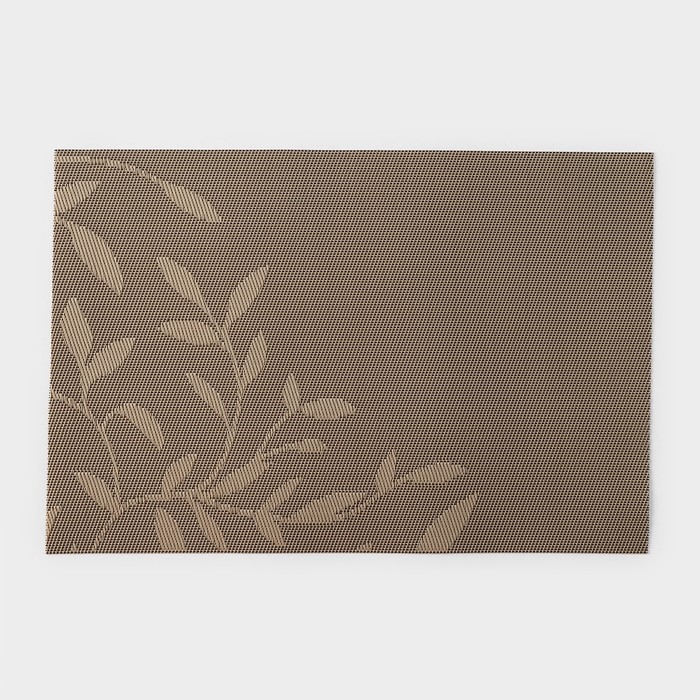 Салфетка сервировочная на стол Доляна, «Росток», 45×30 см, цвет бежевый Салфетка сервировочная на стол Доляна, «Росток», 45×30 см, цвет бежевый