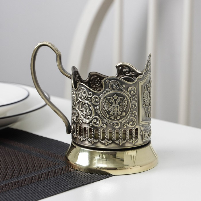 Подстаканник «Герб РФ», d=61 мм, латунный Подстаканник «Герб РФ», d=61 мм, латунный