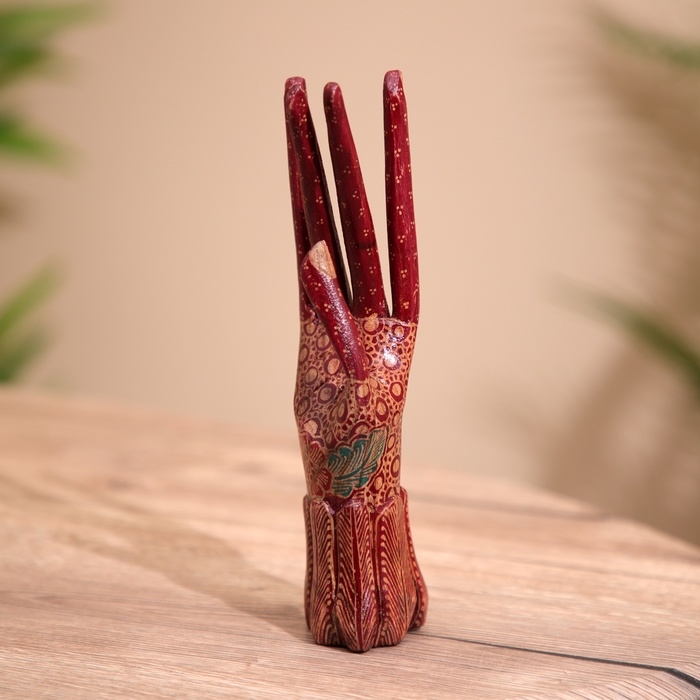 Подставка для колец, батик, дерево 20 см Подставка для колец, батик, дерево 20 см