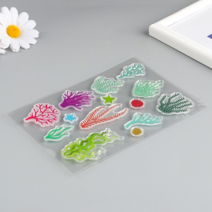Штамп для творчества силикон Штамп для творчества силикон "Морские водоросли" 11х16см