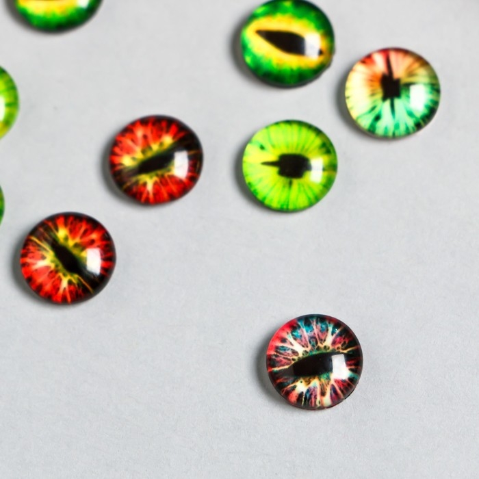 Декор для творчества стекло Декор для творчества стекло "Змеиный глаз" набор 10 шт